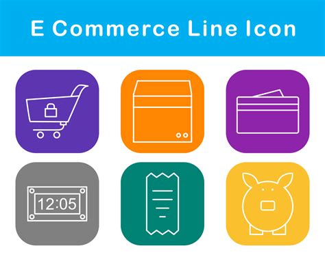 E Commerce Vector Icon Set 20653698 Vector Art At Vecteezy