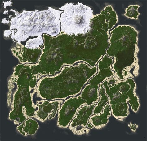 Map From The Game Ark Survival Evolved Minecraft Map