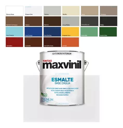 Tinta Esmalte Base Água Madeiras E Metais Maxvinil 900ml Parcelamento