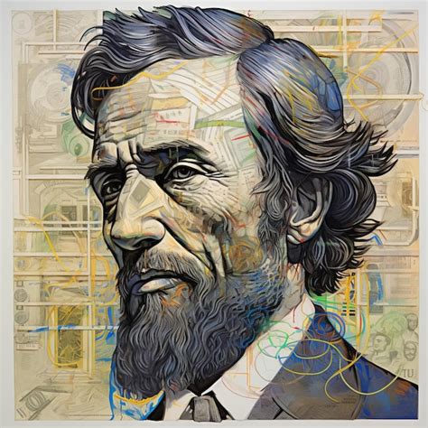 Abstract Portrait Of R A St Century Banknote Engraving Premium Ai