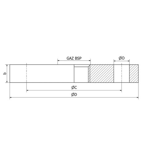 Flat Tapped Gas Flange BSP PN10 16 In Stainless Steel 304L SOFRA INOX