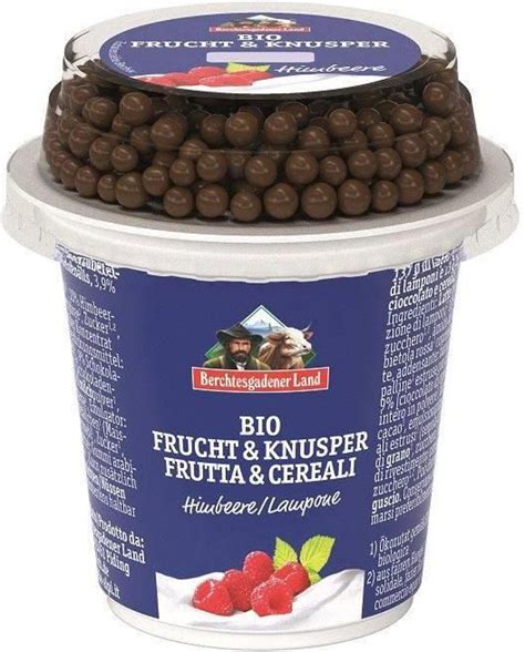 JOGURT MALINOWY Z KULKAMI CZEKOLADOWYMI BIO 150 G BERCHTESGADENER