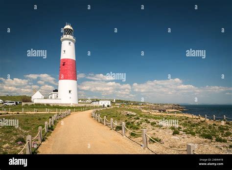 A Summer Hdr Image Of Portland Bill Lighthouse Operated By Trinity