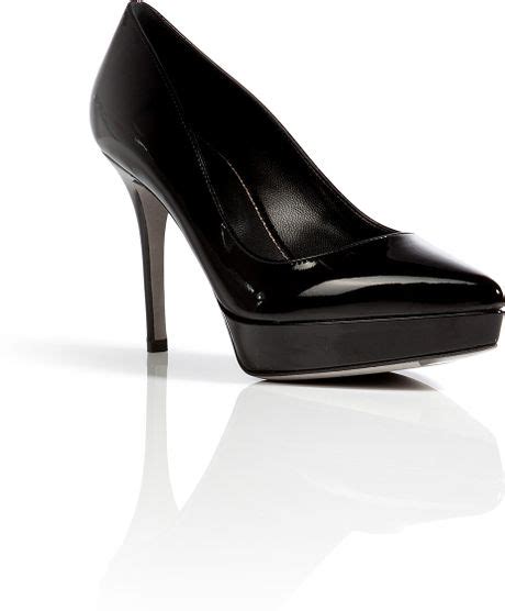 Sergio Rossi Patent Leather Pointy Toe Platform Pumps In Black In Black