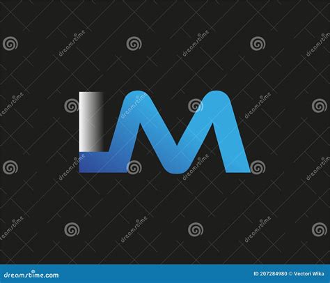 Letra Inicial Im Logotype Nome Da Empresa Colorida Blue E Prata Swoosh