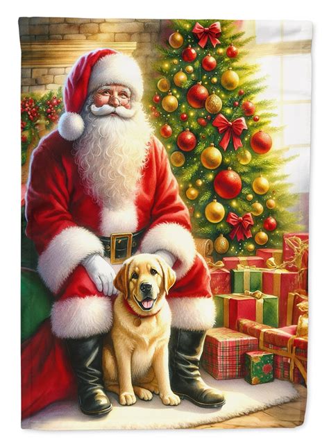 Labrador Retriever And Santa Claus House Flag 28 In X 40 In Walmart