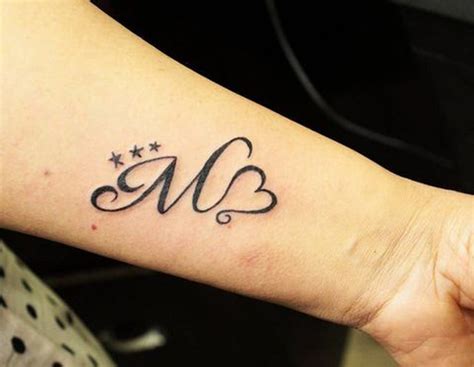 Letter M Tattoos Women