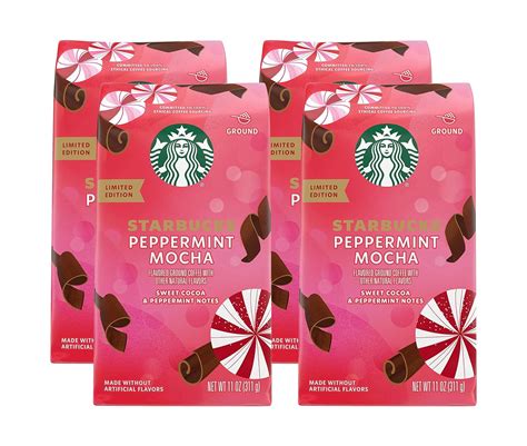 Amazon Starbucks Limited Edition Ground Coffee Peppermint Mocha