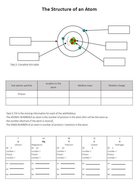 Atomic Structure Worksheet Edrawmax Edrawmax Templates