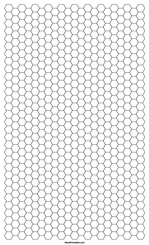 Printable 14 Inch Black Hexagon Graph Paper For Legal Paper Hexagon