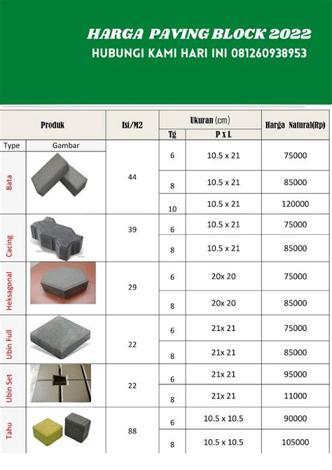 Harga Jual Paving Block Jakarta Thetaindomarga Sm