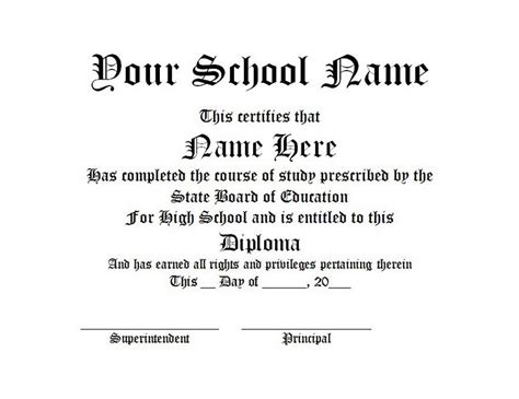 Diploma Wording Template - TheRoyalStore