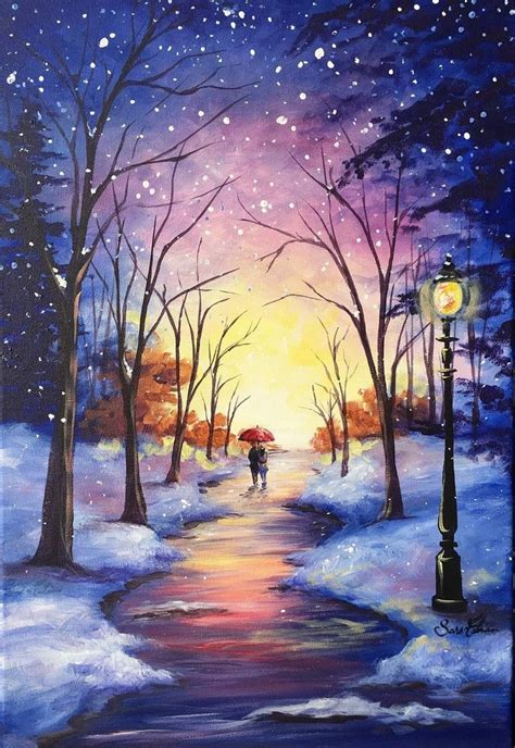 Pin By Jessica Sabel On Canvas Painting Ideas In Winter Painting