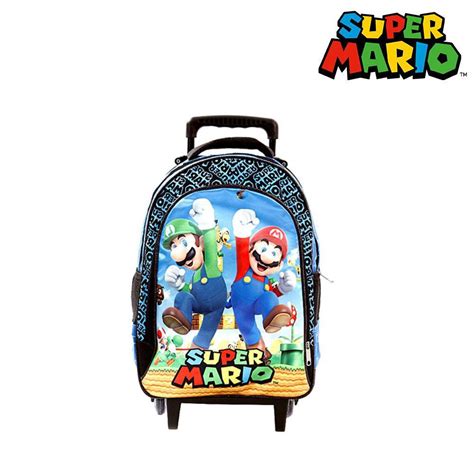 Mochila Escolar Infantil Super Mario E Luigi Rodinhas No Shoptime