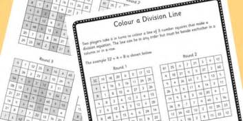 Grade 4 Colour The Division Equation Game Sheet