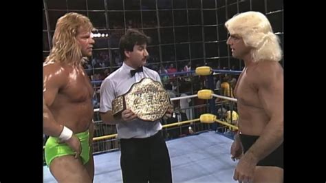 Nwa World Heavyweight Champion Ric Flair Vs Lex Luger Steel Cage