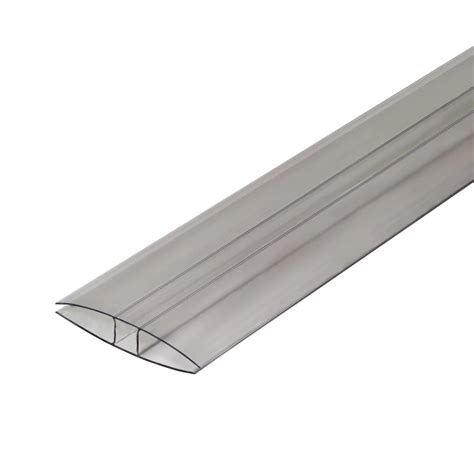 Clear Polycarbonate Glazing Bar 4m X 60mm Departments Diy At Bandq