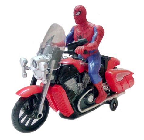 Buy Indusbay® Bump And Go Spiderman Bike Toy Battery Operated Light