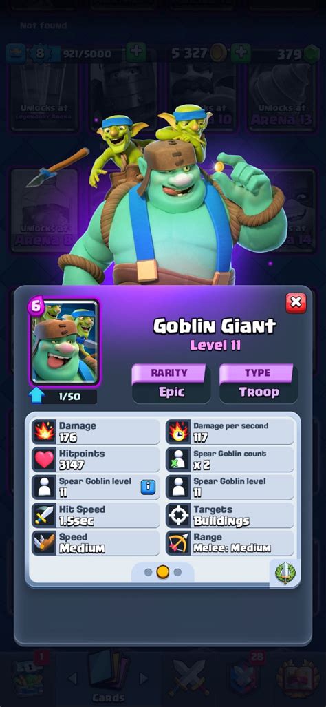 How to unlock Goblin Giant in Clash Royale?