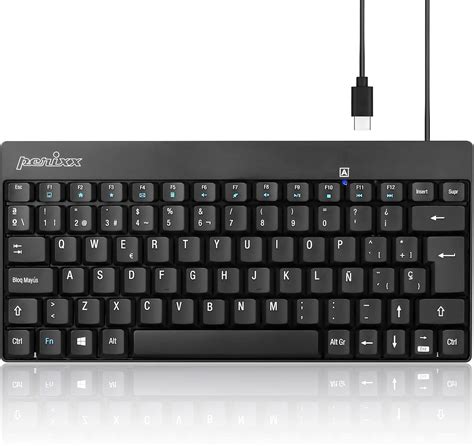 Perixx Periboard Mini Teclado Con Cable Usb C Conector Usb Tipo C