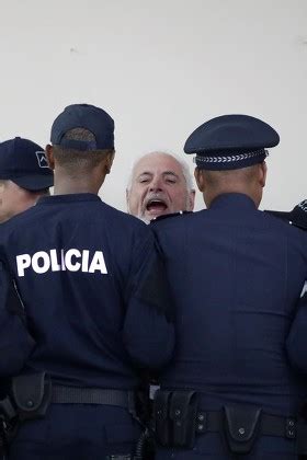 Panamas Former President Ricardo Martinelli Yells Editorial Stock Photo