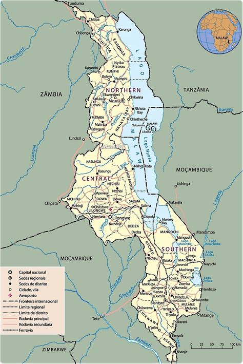 Mapa Do Malawi Malawi Mapa Online