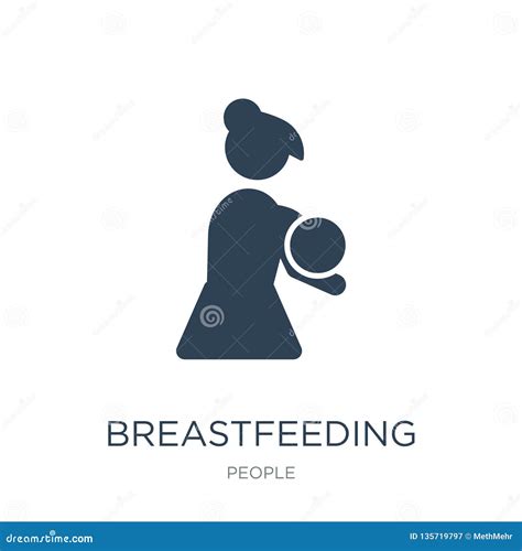 Breastfeeding Icon In Trendy Design Style Breastfeeding Icon Isolated