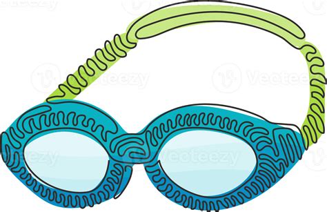 Single Continuous Line Drawing Glasses For Swimming Swim Goggles