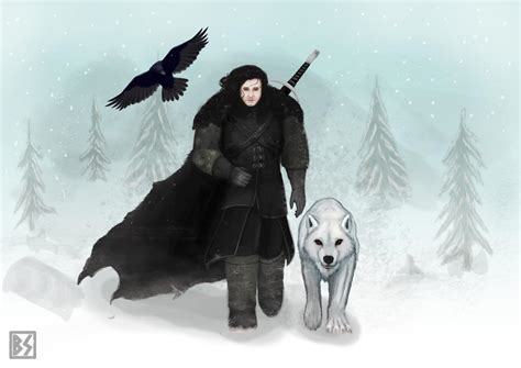 Jon Snow and Ghost by BastianSt on DeviantArt