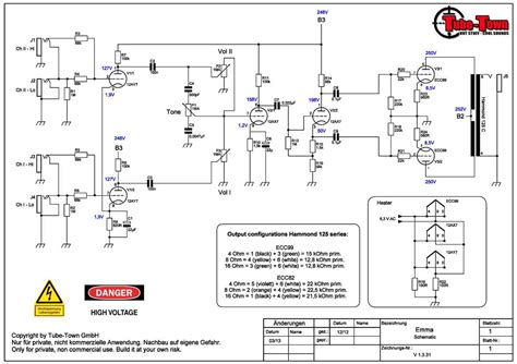 A Simple Guitar Attenuator Circuit Diagram