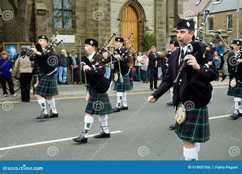 Thurso, Scotland - August 13 2005. Scottish Traditional Bagpipe ...