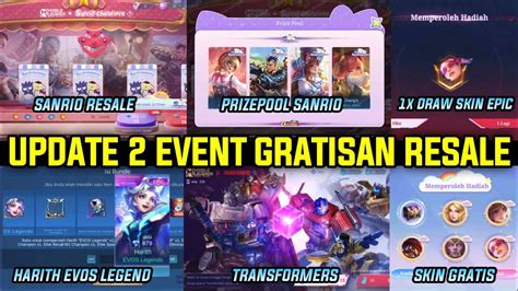 UPDATE 2 EVENT GRATISAN MLBB RESALE 2024 EVENT SANRIO CHARACTER