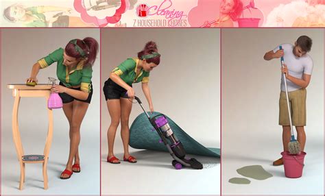 Z Household Chores Cleaning For Genesis 8 Daz 3d