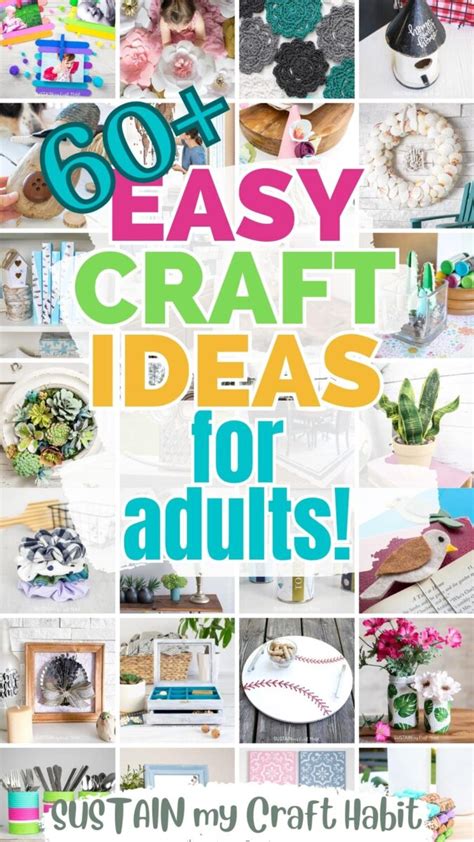 60 Fun and Easy DIY Craft Ideas for Adults to Make – Sustain My Craft Habit