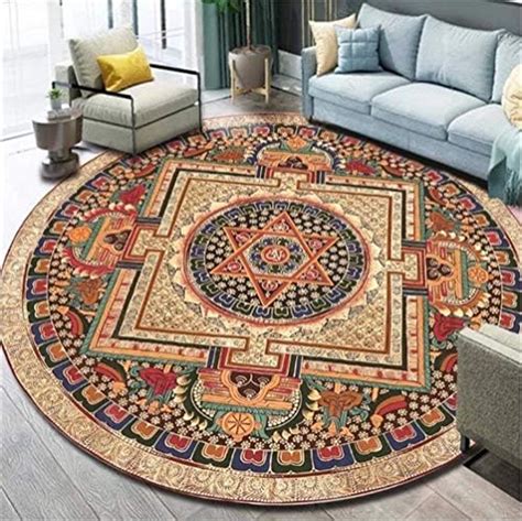 Emytock Cotton Round Area Rugeuropean Ethnic Round Carpets Living