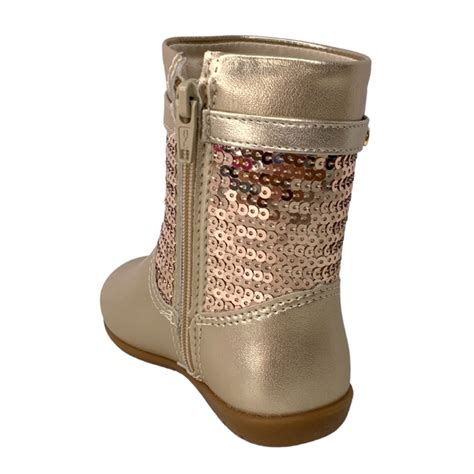 Bota Lantejoulas Pampili Infantil Feminina 367150 Dourado Bota