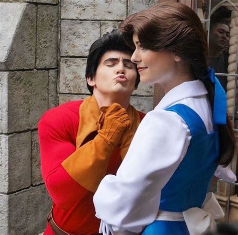 Belle and Gaston | Disney face characters, Disney characters irl, Disney theme parks