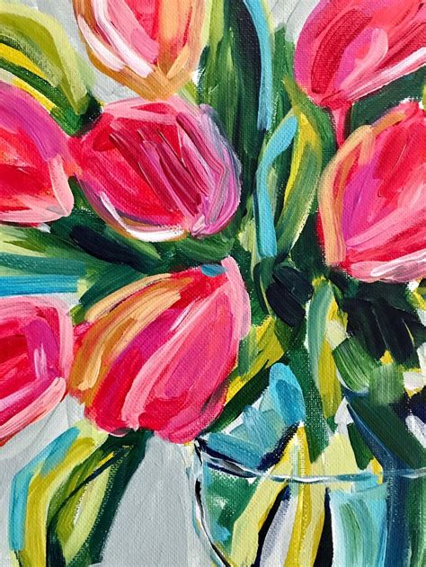 Acrylic Tulip Painting - Top Painting Ideas