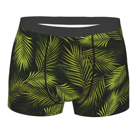 Junzan Tropical Palm Leaves Fern Leaf Mens Underwear Boxer Briefs For