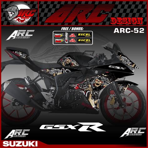 Jual Stiker Striping Variasi Semifull Motor Suzuki GSX 150 R GSX R