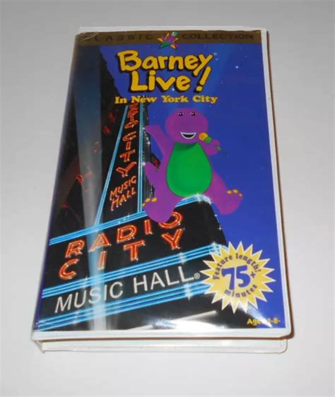 Barney Live In New York City Vhs 1994 Classic Collection Canadian Copy 3000 Picclick Ca