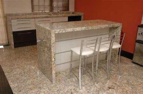 Bancadas Granito Amarelo Ornamental Marmoraria Grantec Marmores E