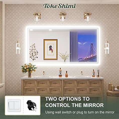 Tokeshimi X Inch Led Bathroom Mirror Lighted Vanity Mirror Large