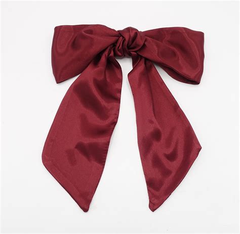 Silk Satin Droopy Hair Bow Big Floppy Bow Luxury Hair Etsy