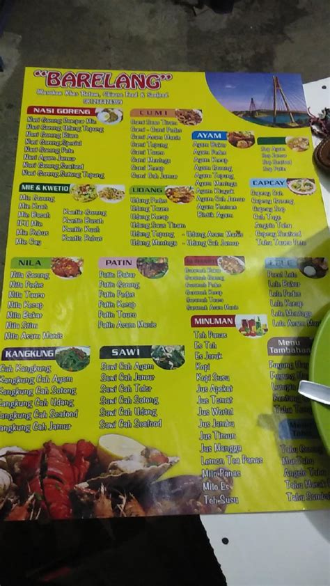 Menu At Barelang Seafood Chinese Food Banjarnegara