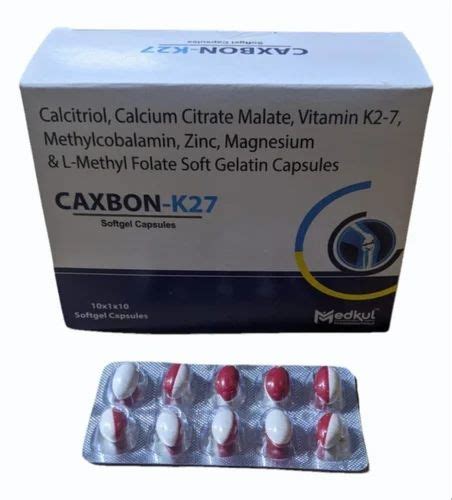 Calcitriol Calcium Citrate Malate Vitamin K2 7 Methycobalamin L Methyl Folate Soft Gelatin