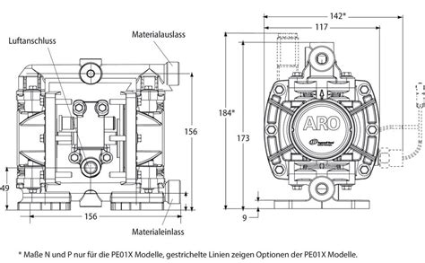 PD01P HPS PTT A Kunststoff EXP Serie Doppelmembranpumpen