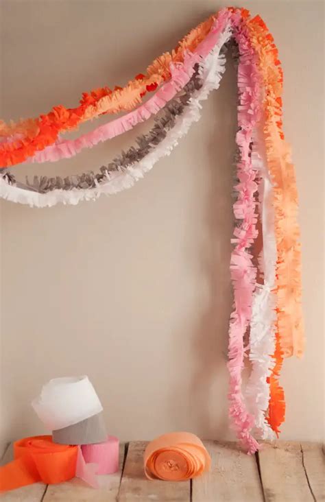 Festive Fringe Crepe Paper Streamer Ideas • A Subtle Revelry