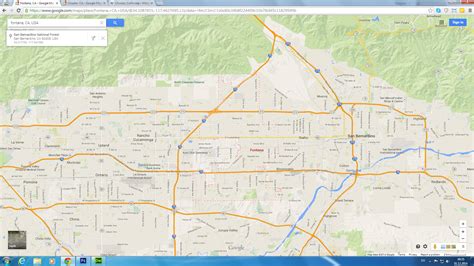 Fontana, California Map