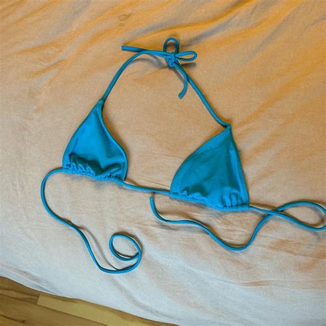 Bikini Top Bright Blue It Is A Much Brighter Blue Depop
